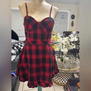 Plaid Horoscopez dress. New. Med.